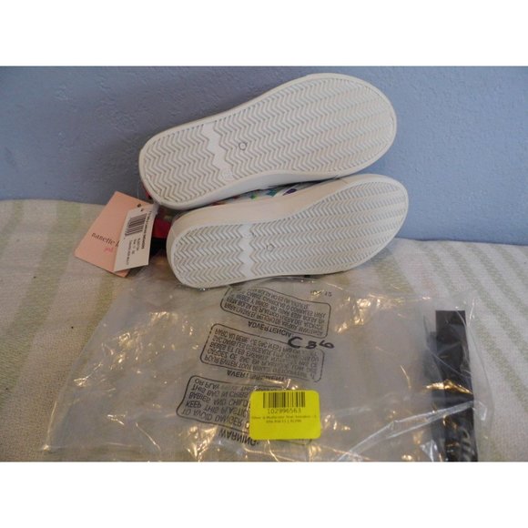 Nanette Lepore Girls Silver & Multicolor Star Sneakers Size Little Kid 11 - Picture 5 of 5